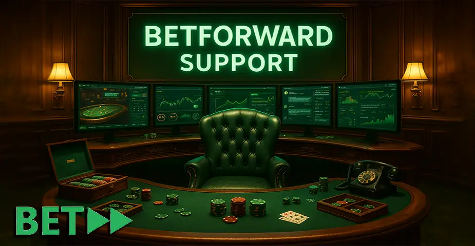 دسترسی به پشتیبانی بت فوروارد (Betforward